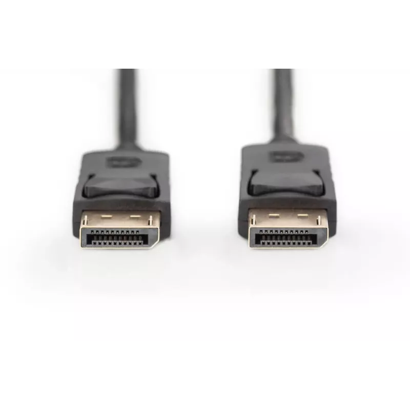 DIGITUS DisplayPort-verbindingskabel, DP M/M, 2m met vergrendeling, DP, 1.1a conform zwart