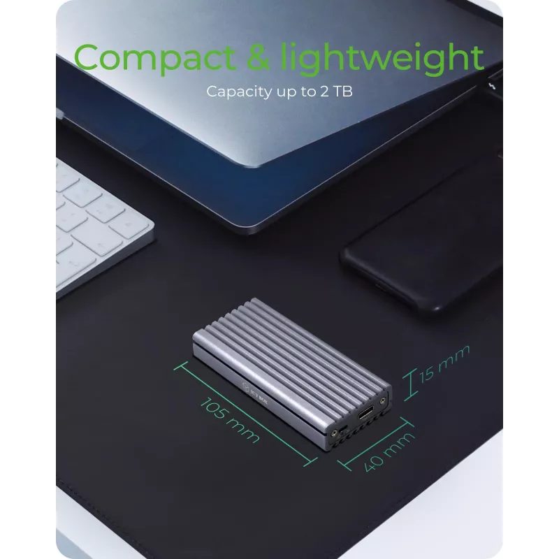 ICY BOX IB-1817M-C31 SSD-behuizing grijs M.2