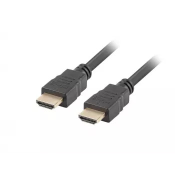 HDMI-kabel LANBERG CA-HDMI-11CC-0010-BK — HDMI 1.4, 1 m, CCS, 10,2 Gbit/s, 3840×2160 ondersteuning, zwart