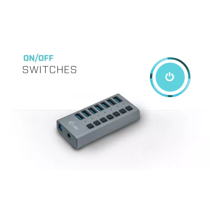 i-tec USB 3.0 Charging HUB 7port + voedingsadapter 36 W