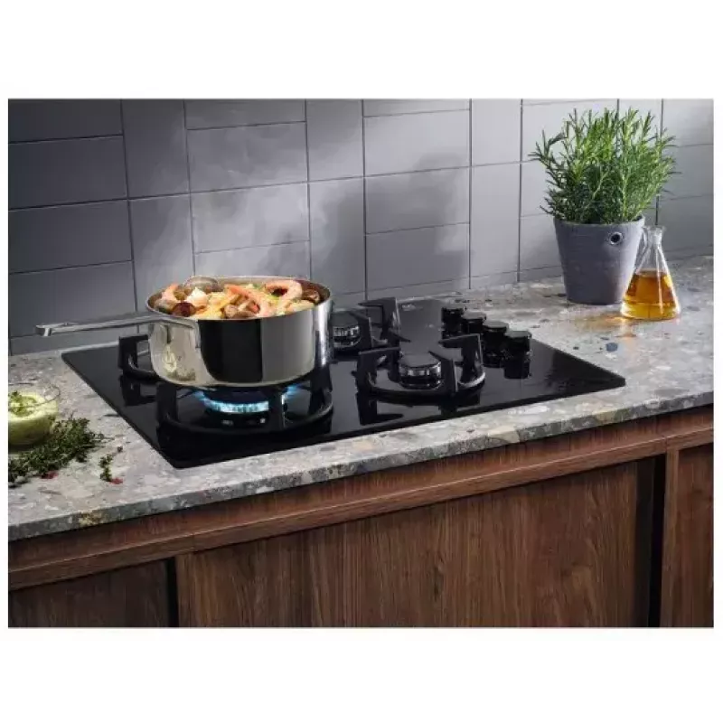 Electrolux EGG6407K zwart inbouw-gaskookplaat 59 cm 4 kookzones