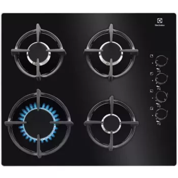 Electrolux EGG6407K zwart inbouw-gaskookplaat 59 cm 4 kookzones