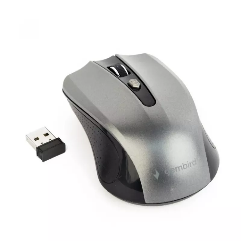 GEMBIRD draadloze optische muis MUSW-4B-04-BG – 4 toetsen zwart/spacegrijs