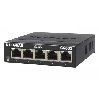 NETGEAR GS305 unmanaged L2 gigabit ethernet (10/100/1000) zwart
