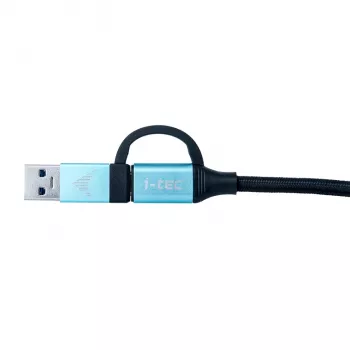 USB-C-kabel naar USB-C met geïntegreerde USB 3.0-adapter i-tec C31USBCACBL