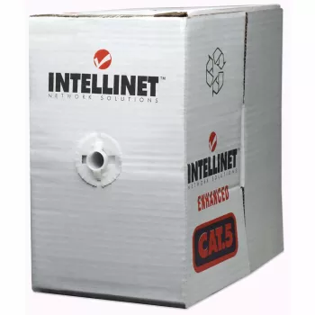 Intellinet netwerk bulk Cat6-kabel, 23 AWG, massieve draad, 305 m, grijs, CCA, U/UTP, doos
