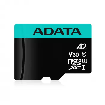 MicroSDXC-geheugenkaart ADATA 128 GB UHS-I Premier Pro V30 U3 Class 10, 100/80 MB/s, waterdicht, met SD-adapter