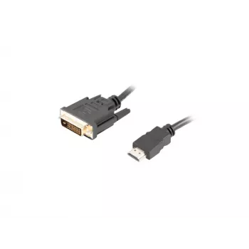 LANBERG HDMI(m)->DVI-D(m)(24+1) kabel dual link met vergulde 4K-aansluitingen - 1,8 m zwart