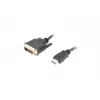 LANBERG HDMI(m)->DVI-D(m)(24+1) kabel dual link met vergulde 4K-aansluitingen - 3 m zwart