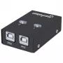 USB-sharing-switch MANHATTAN 162005, USB 2.0 Type-B, 2 aansluitingen, 480 Mbit/s, 1,5 m kabel, wit
