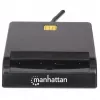 Manhattan 102049 contact-smartcardlezer, USB-A 2.0, 12 Mbps, kabel 1,05 m, zwart, ABS-behuizing