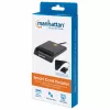 Manhattan 102049 contact-smartcardlezer, USB-A 2.0, 12 Mbps, kabel 1,05 m, zwart, ABS-behuizing