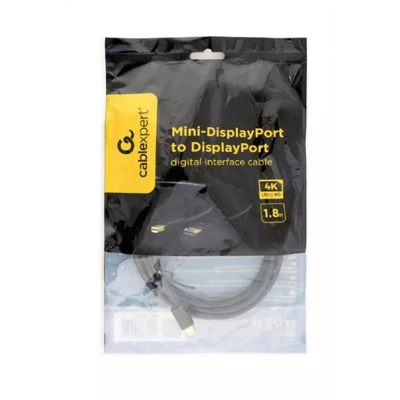 Gembird Cablexpert CCP-mDP2-6 Mini DisplayPort naar DisplayPort-kabel, 1,8 m, zwart