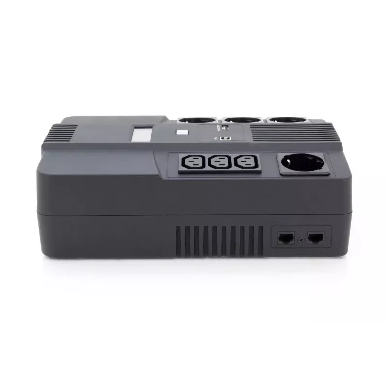 DIGITUS alles-in-één UPS 600VA/360W LED 12V 7AH 4XCEE 7/7 3XIEC C13 USB RJ45