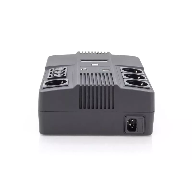 DIGITUS alles-in-één UPS 600VA/360W LED 12V 7AH 4XCEE 7/7 3XIEC C13 USB RJ45