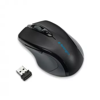 Kensington Pro Fit Mid-Size draadloze muis, rechtshandig, optisch, RF Wireless, 1600 DPI, Zwart