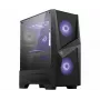 MSI MAG FORGE 100M Midi-Tower gaming-behuizing 'Zwart, 2x 120mm RGB PWM ventilator, 1x 120mm ventilator, 1-6 RGB hub, gehard glazen paneel, ATX, mATX, mini-ITX'