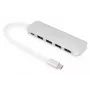 DIGITUS USB-C-hub 4-poorts PD 4x USB 3.0, 1x PD Charging, grijs