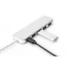 DIGITUS USB-C-hub 4-poorts PD 4x USB 3.0, 1x PD Charging, grijs
