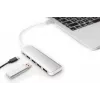 DIGITUS USB-C-hub 4-poorts PD 4x USB 3.0, 1x PD Charging, grijs