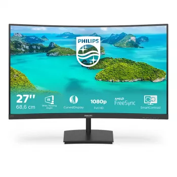 Philips E Line 271E1SCA/00 computermonitor 68.6 cm (27 inch) 1920 x 1080 pixels Full HD LCD zwart