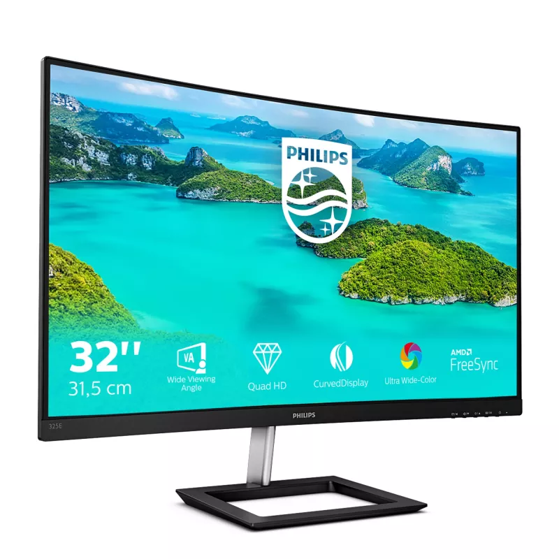 Philips E Line 325E1C/00 computermonitor 80 cm (31.5 inch) 2560 x 1440 pixels Quad HD LCD zwart