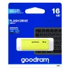 USB-stick GOODRAM UME2 16 GB, USB 2.0 Type-A, geel, 51 × 21 mm