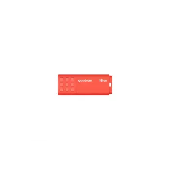 USB-flashdrive GOODRAM UME3 16 GB USB Type-A 3.2 Gen 1 (oranje), 60/20 MB/s, kap-loze kunststof behuizing