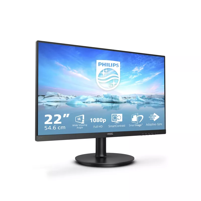 Philips V Line 221V8A/00 computermonitor 54,6 cm (21,5 inch) 1920 x 1080 pixels Full HD LED zwart