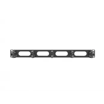 Kabelmanagementpaneel LANBERG AK-1205-B, 1U metaal, 19 inch (482,6 mm) breed, 80 mm diep, zwart