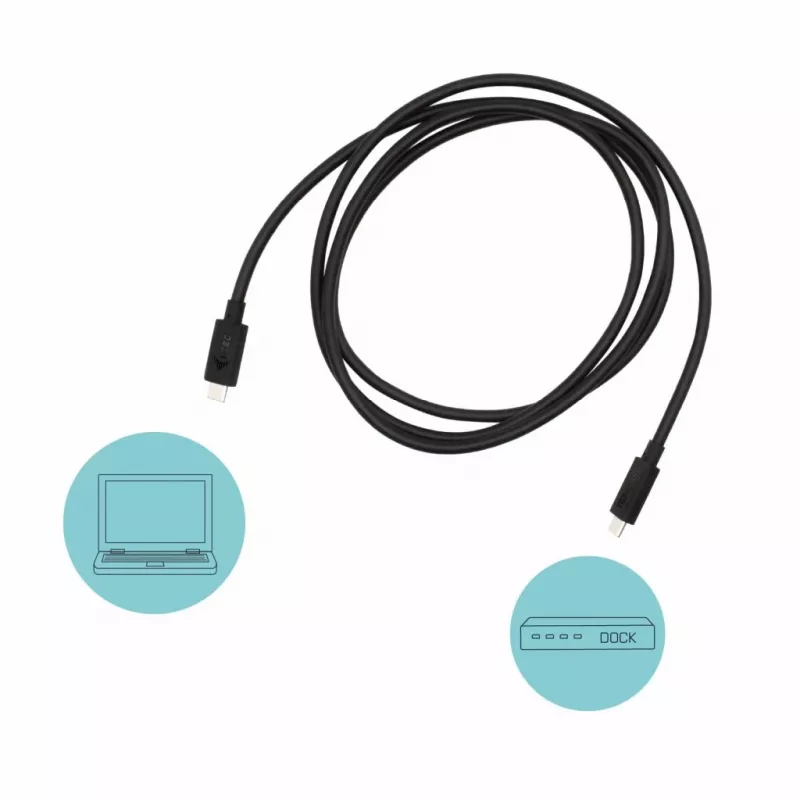 i-tec Thunderbolt 3 – Class kabel, 40 Gbit/s, 100 W Power Delivery, USB-C-compatibel, 150 cm