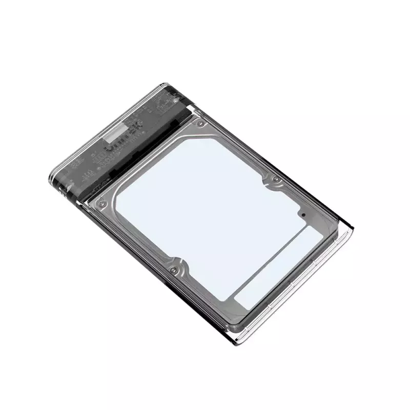 Unitek HDD/SSD-behuizing S1103A transparant voor 2,5-inch SATA III-schijven, USB 3.1 Gen 1 (Micro-USB B)