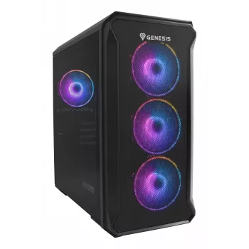 GENESIS Irid 503 ARGB micro tower zwart, transparant