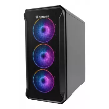 GENESIS Irid 503 ARGB micro tower zwart, transparant