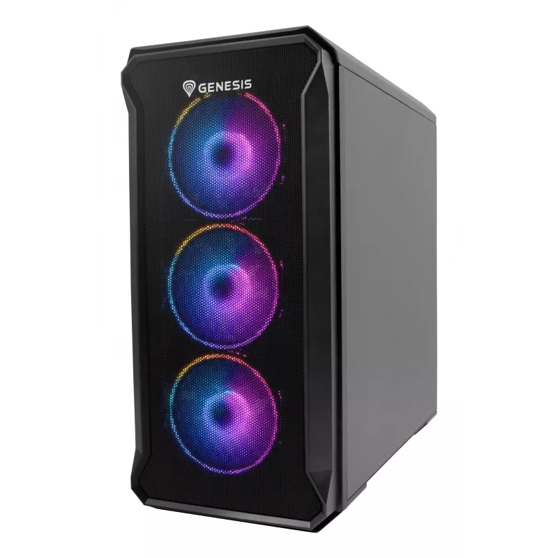 GENESIS Irid 503 ARGB micro tower zwart, transparant