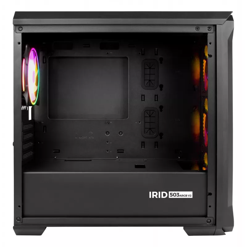 GENESIS Irid 503 ARGB micro tower zwart, transparant
