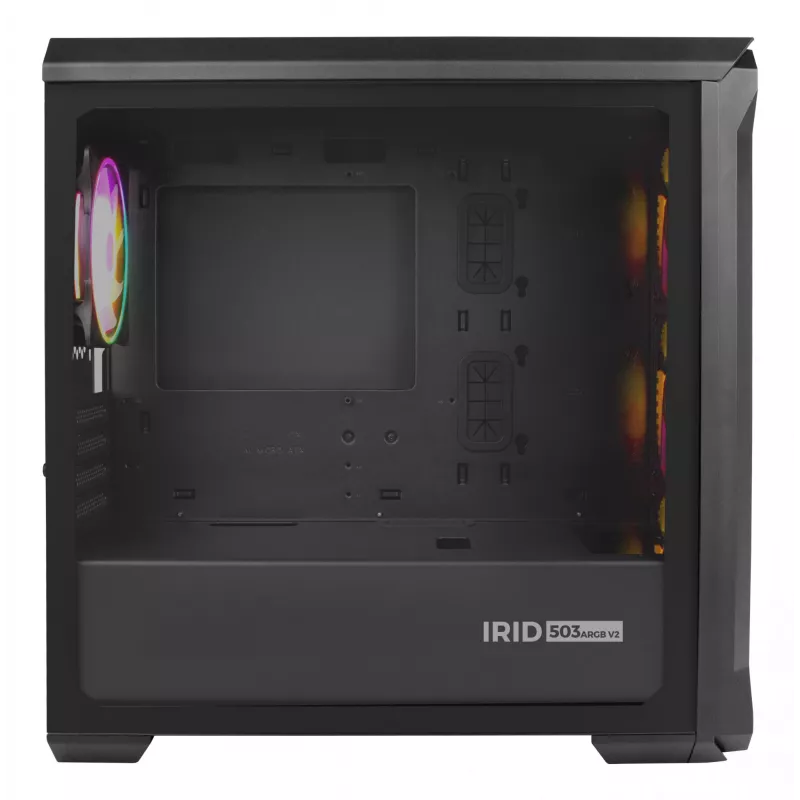 GENESIS Irid 503 ARGB micro tower zwart, transparant