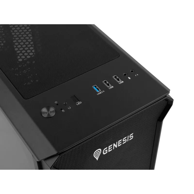 GENESIS Irid 503 ARGB micro tower zwart, transparant