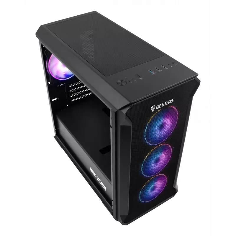 GENESIS Irid 503 ARGB micro tower zwart, transparant