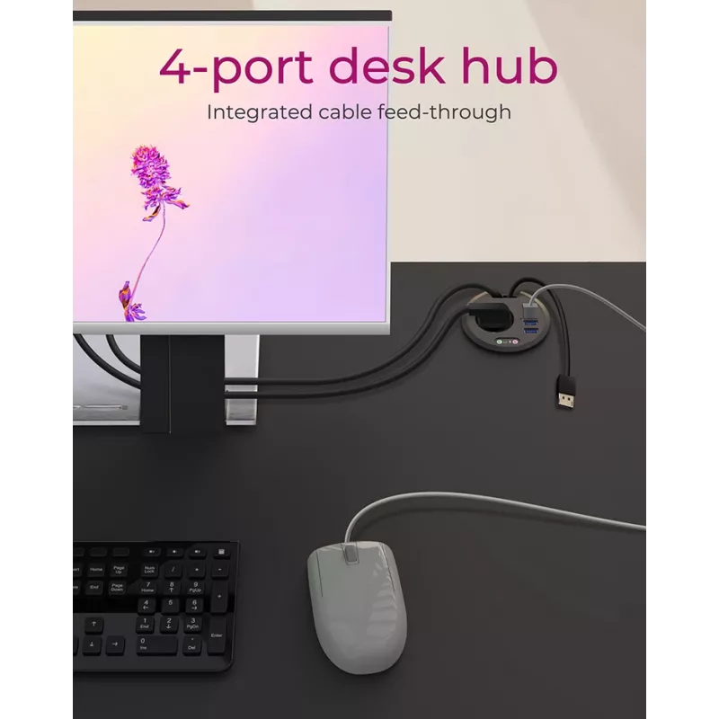 ICY BOX IB-HUB1430 contactdoos zwart