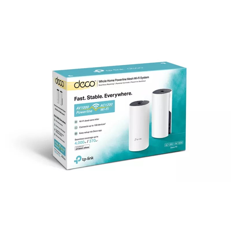 TP-Link AC1200 + AV1000 Whole Home Hybrid Mesh Wi-Fi System, 2-pack