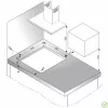 Gas-kookplaat AMICA PGD6101APR, 4 kookzones, mechanische bediening
