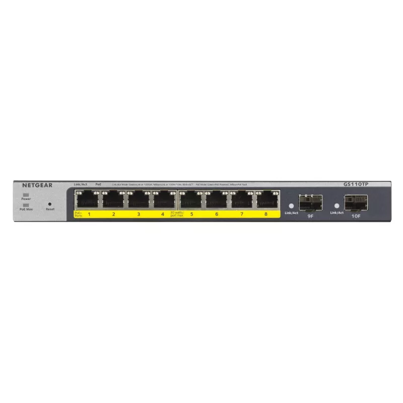 NETGEAR GS110TP managed L2/L3/L4 Gigabit Ethernet (10/100/1000) Power over Ethernet (PoE) grijs