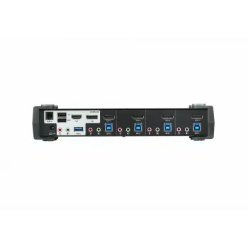 ATEN 4-poorts USB 3.0 4K DisplayPort MST KVMP-switch, 4096 x 2160 pixels, 4K Ultra HD, 4,89 W, zwart