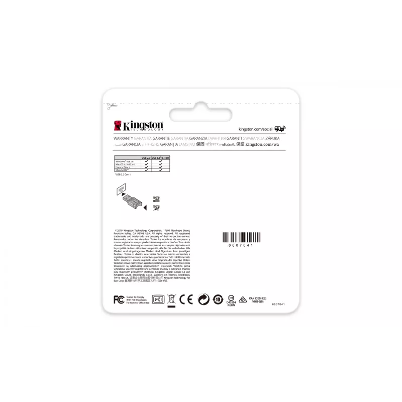 Kingston Technology MobileLite Plus kaartlezer USB 3.2 Gen 1 (3.1 Gen 1) Type-A zwart