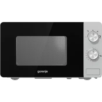Solo-magnetron Gorenje MO20E1S — 20 l, 800 W, draaiknop, 270 mm draaiplateau, RVS/zwart