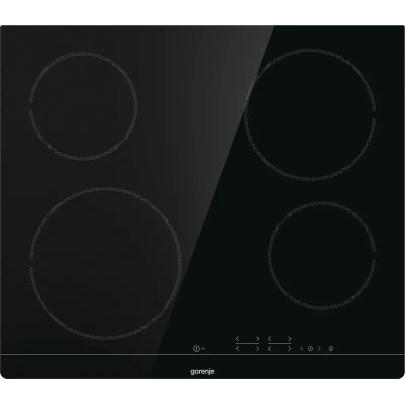 Inbouw-keramische kookplaat Gorenje ECT641BSC, 60 cm, 4 zones, touchbediening, zwart