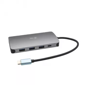 Docking Station i-tec Metal USB-C Travel Nano Dock HDMI/VGA met LAN + Power Delivery 100 W