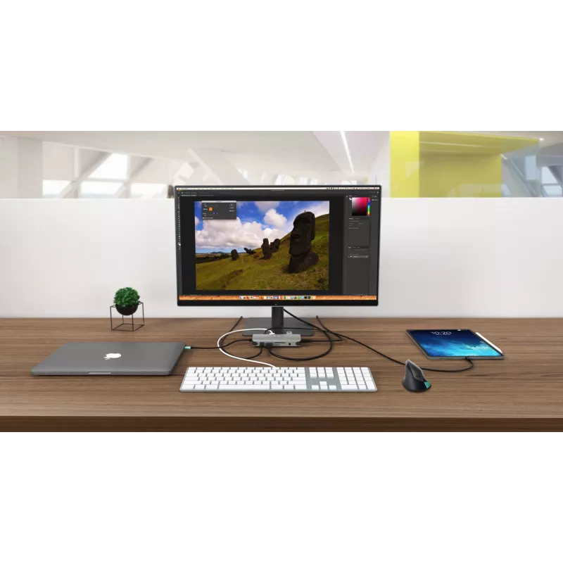 Docking Station i-tec Metal USB-C Travel Nano Dock HDMI/VGA met LAN + Power Delivery 100 W