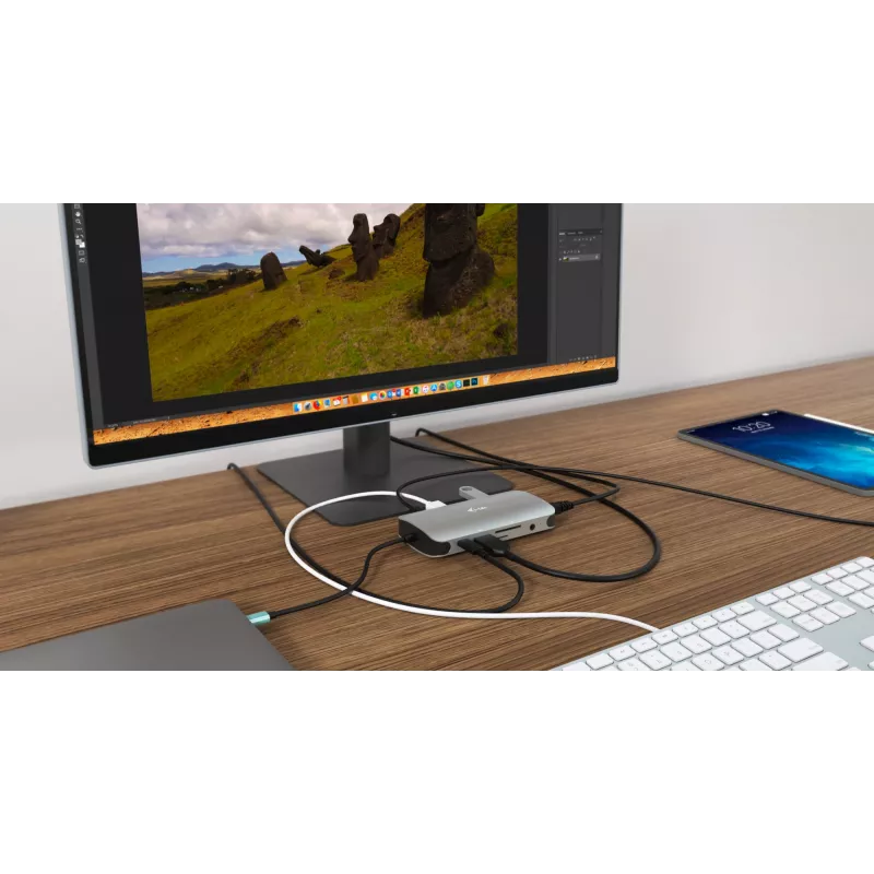 Docking Station i-tec Metal USB-C Travel Nano Dock HDMI/VGA met LAN + Power Delivery 100 W